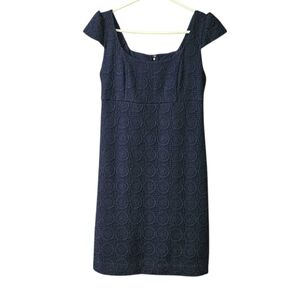Lilly Pulitzer Laurent Dress True Navy Zanzibar Lace Size 10 READ